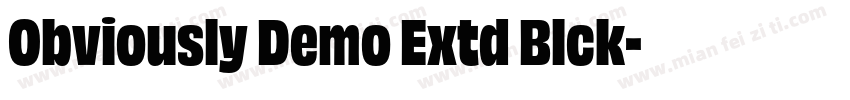 Obviously Demo Extd Blck字体转换